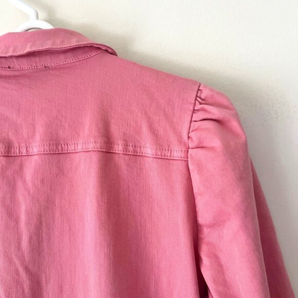 NEW 1. State Twill Cotton Blend Romper in Blush with Drawstring Waist, Size M - Picture 7 of 16